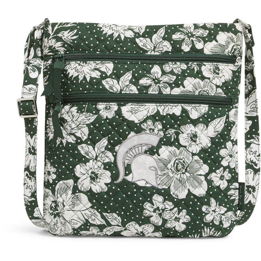Vera Bradley Michigan State Spartans Rain Garden Triple-Zip Hipster Crossbody Bag
