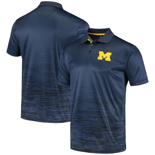 Men's Colosseum Navy Michigan Wolverines Marshall Polo