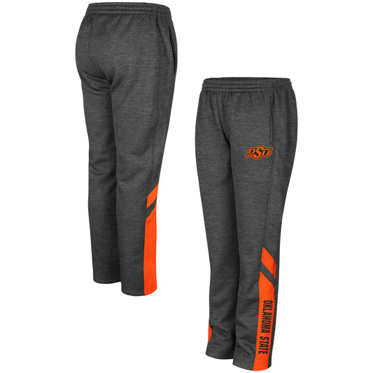 Youth Colosseum Heathered Charcoal Oklahoma State Cowboys Fleece Pants