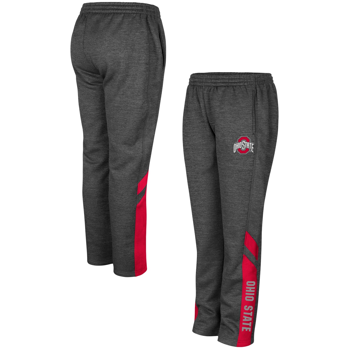 Youth Colosseum Heathered Charcoal Ohio State Buckeyes Fleece Pants