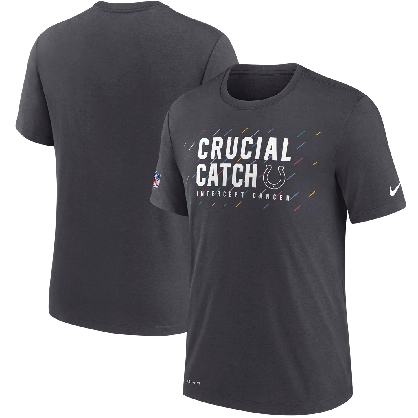 Men's Nike Charcoal Indianapolis Colts NFL Crucial Catch Performance T-Shirt