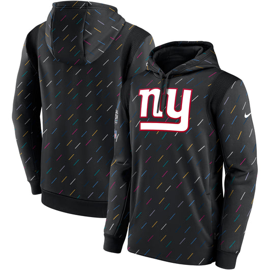 Men's Nike Charcoal New York Giants NFL Crucial Catch Therma Pullover Hoodie