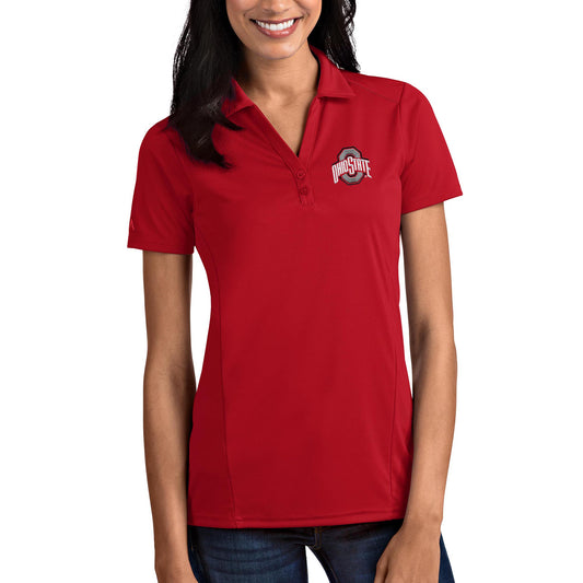 Women's Antigua Scarlet Ohio State Buckeyes Tribute Polo