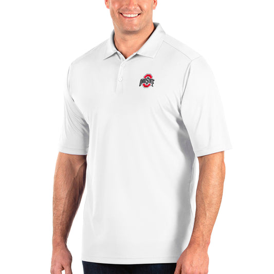 Men's Antigua White Ohio State Buckeyes Big & Tall Tribute Polo