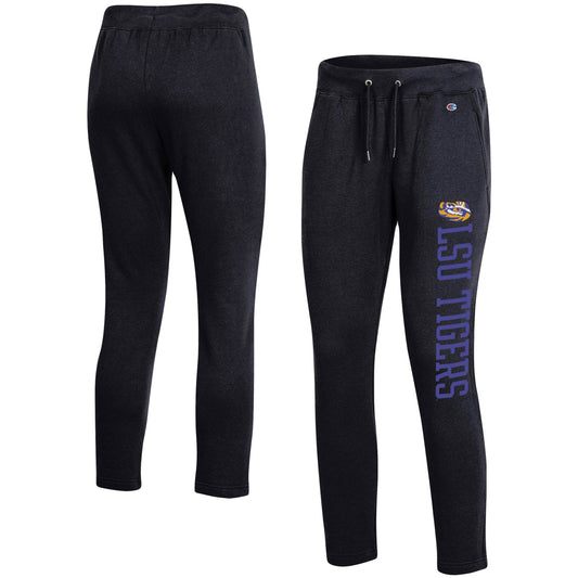 Women's Champion Heathered Black LSU Tigers 2.0 Fleece Pants