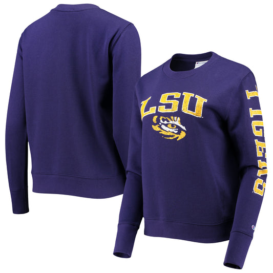 Women's Champion Purple LSU Tigers University 2.0 Fleece Sweatshirt