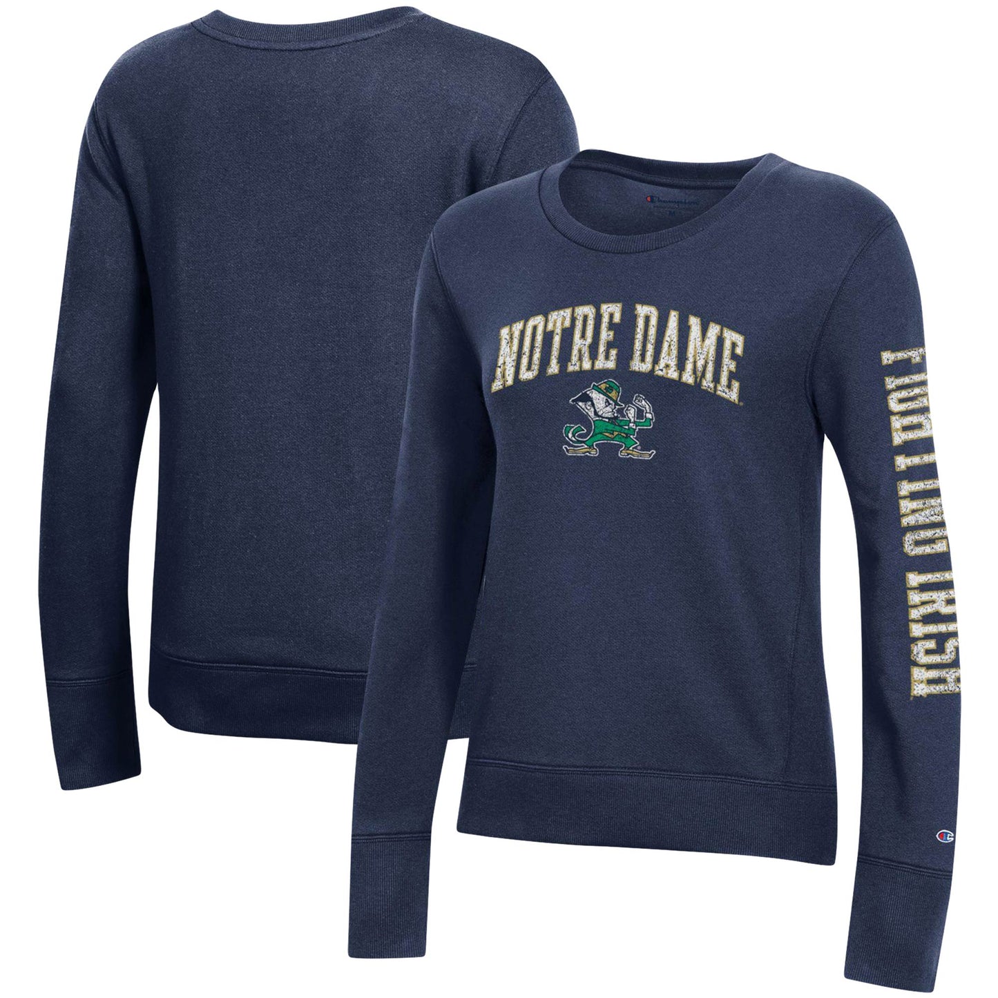 Women's Champion Navy Notre Dame Fighting Irish University 2.0 Fleece Sweatshirt