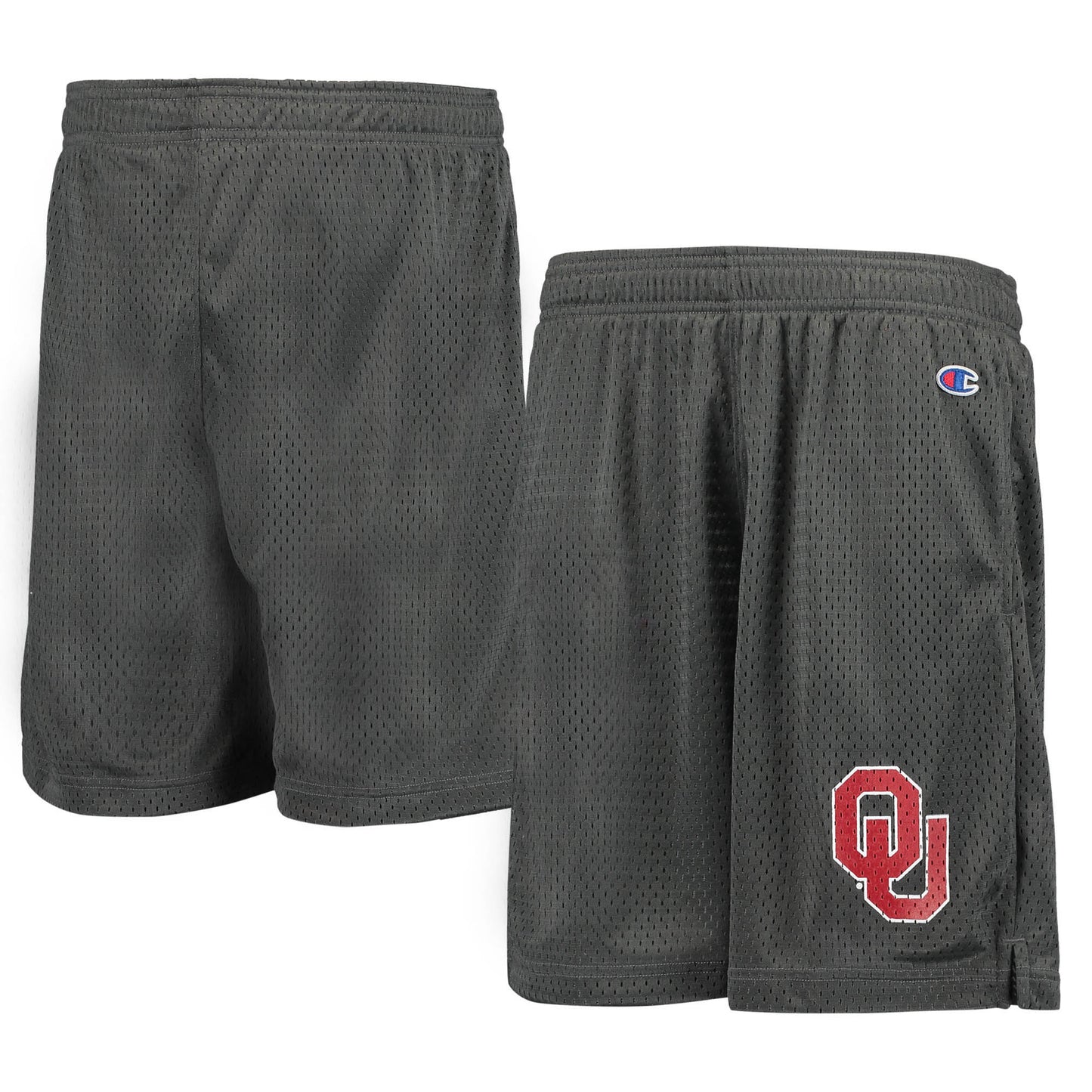 Youth Champion Charcoal Oklahoma Sooners Classic Mesh Shorts