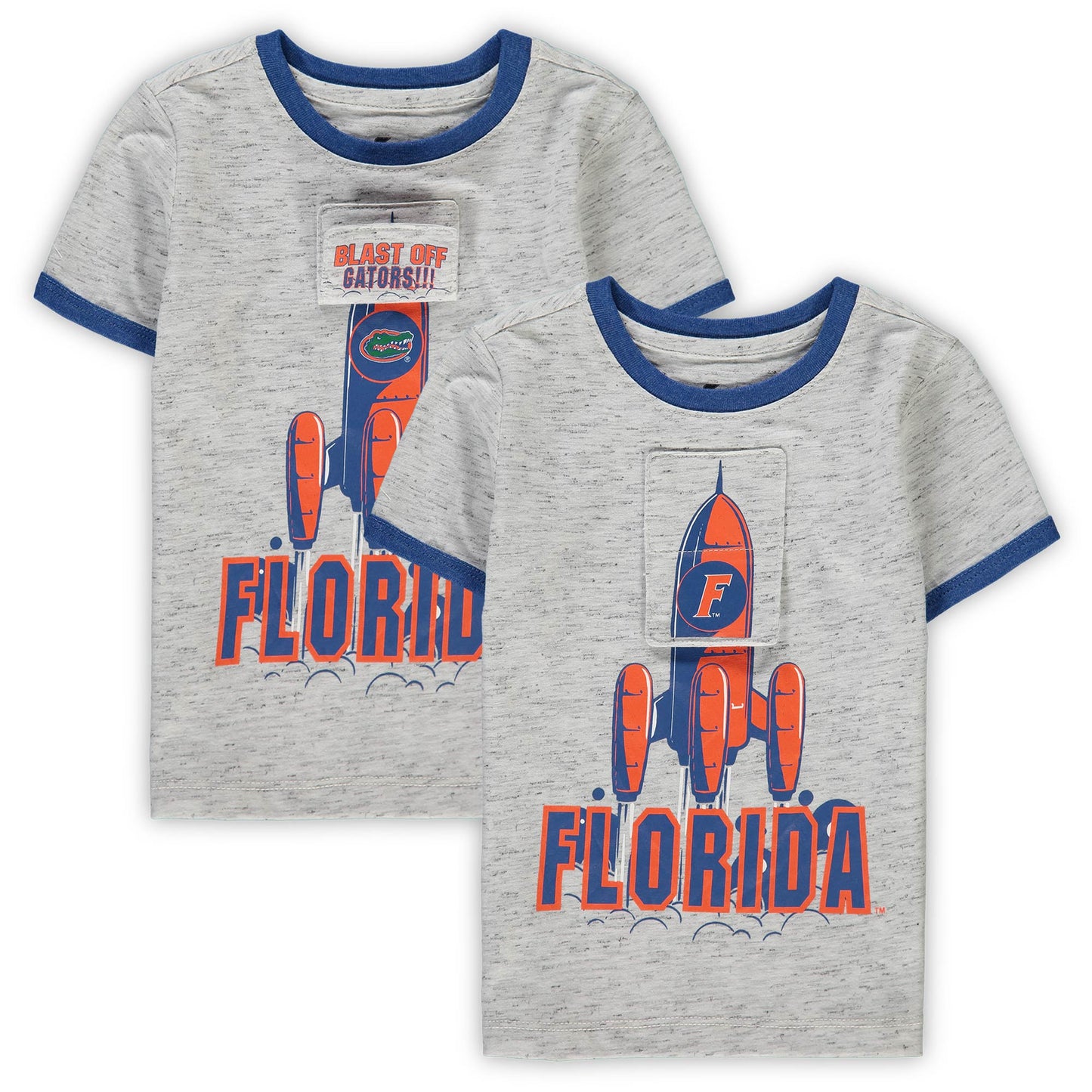 Toddler Colosseum Oatmeal Florida Gators Willy Rocket Ship Ringer T-Shirt