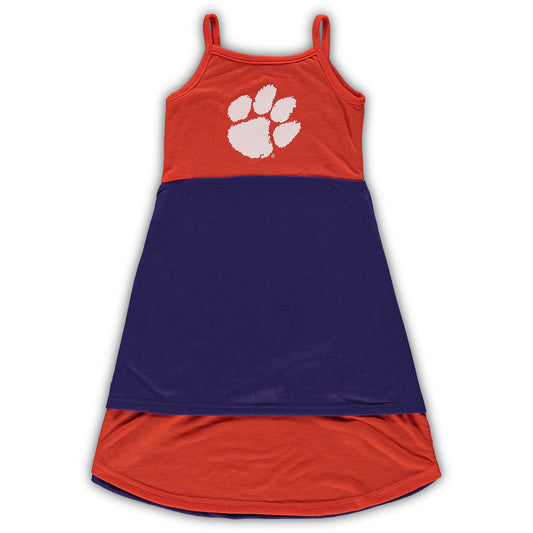 Girl's Toddler Colosseum Orange/Purple Clemson Tigers Reversible Dress