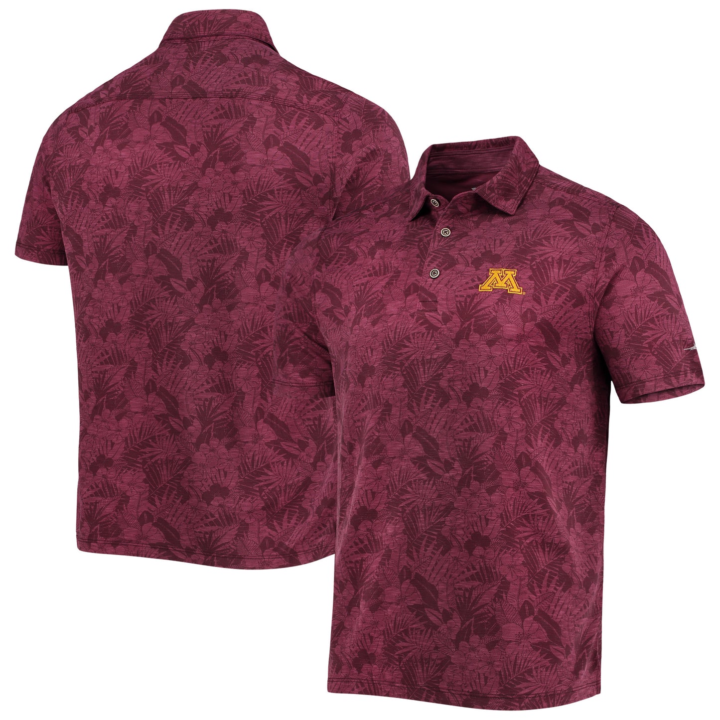 Men's Tommy Bahama Maroon Minnesota Golden Gophers Palmetto Palms Polo