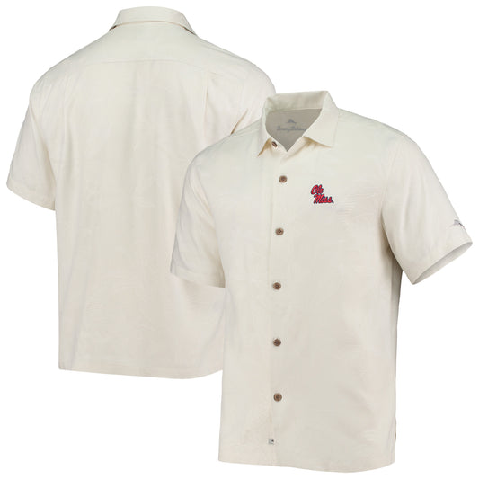 Men's Tommy Bahama White Ole Miss Rebels Al Fresco Tropics Jacquard Button-Up Shirt
