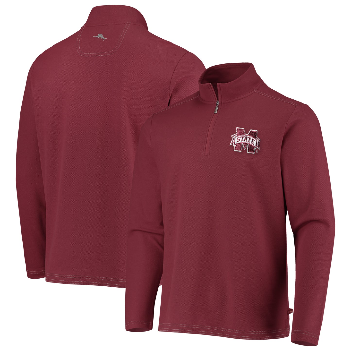 Men's Tommy Bahama Maroon Mississippi State Bulldogs Emfielder 2.0 IslandZone Quarter-Zip Jacket