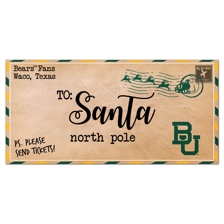 Baylor Bears 6'' x 12'' Letter to Santa Sign
