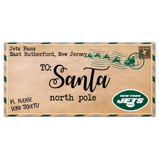 New York Jets 6'' x 12'' Letter to Santa Sign