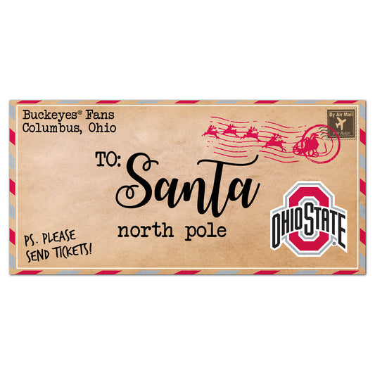 Ohio State Buckeyes 6'' x 12'' Letter to Santa Sign