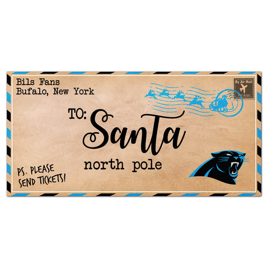 Carolina Panthers 6'' x 12'' Letter to Santa Sign