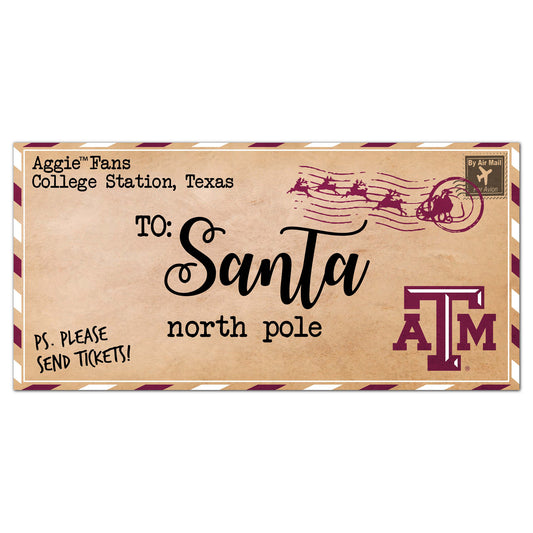 Texas A&M Aggies 6'' x 12'' Letter to Santa Sign