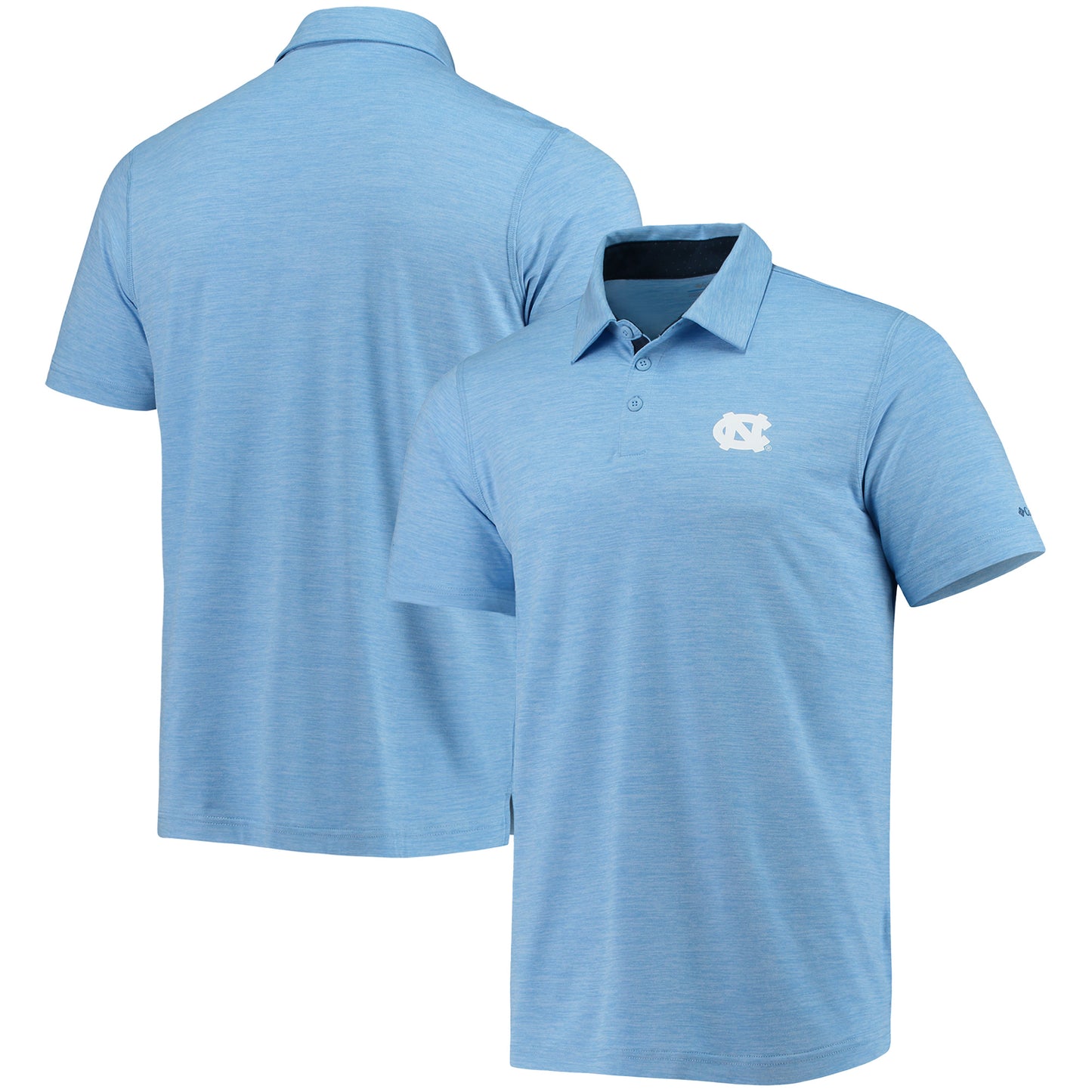 Men's Columbia Carolina Blue North Carolina Tar Heels Tech Trail Omni-Shade Polo