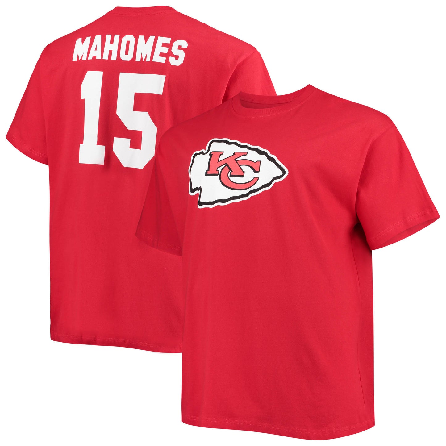 Men's Fanatics Patrick Mahomes Red Kansas City Chiefs Big & Tall Player Name & Number T-Shirt