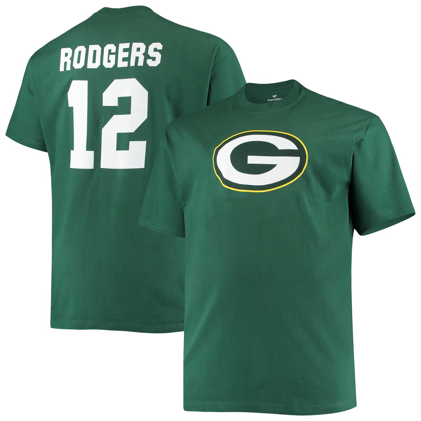 Men's Fanatics Aaron Rodgers Green Green Bay Packers Big & Tall Player Name & Number T-Shirt