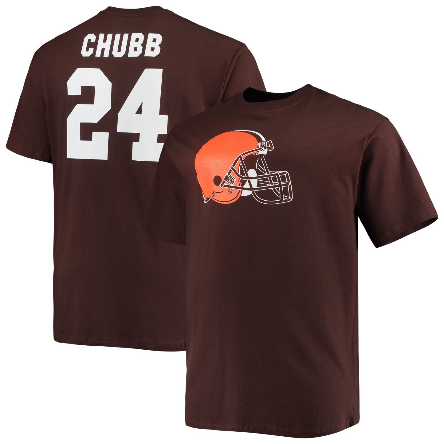 Men's Fanatics Nick Chubb Brown Cleveland Browns Big & Tall Player Name & Number T-Shirt