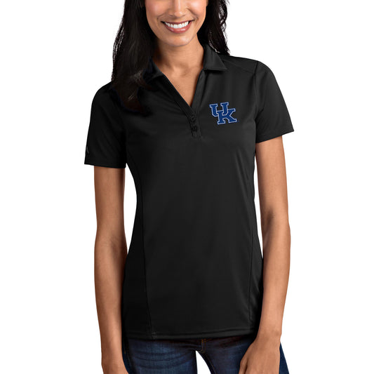 Women's Antigua Black Kentucky Wildcats Tribute Polo