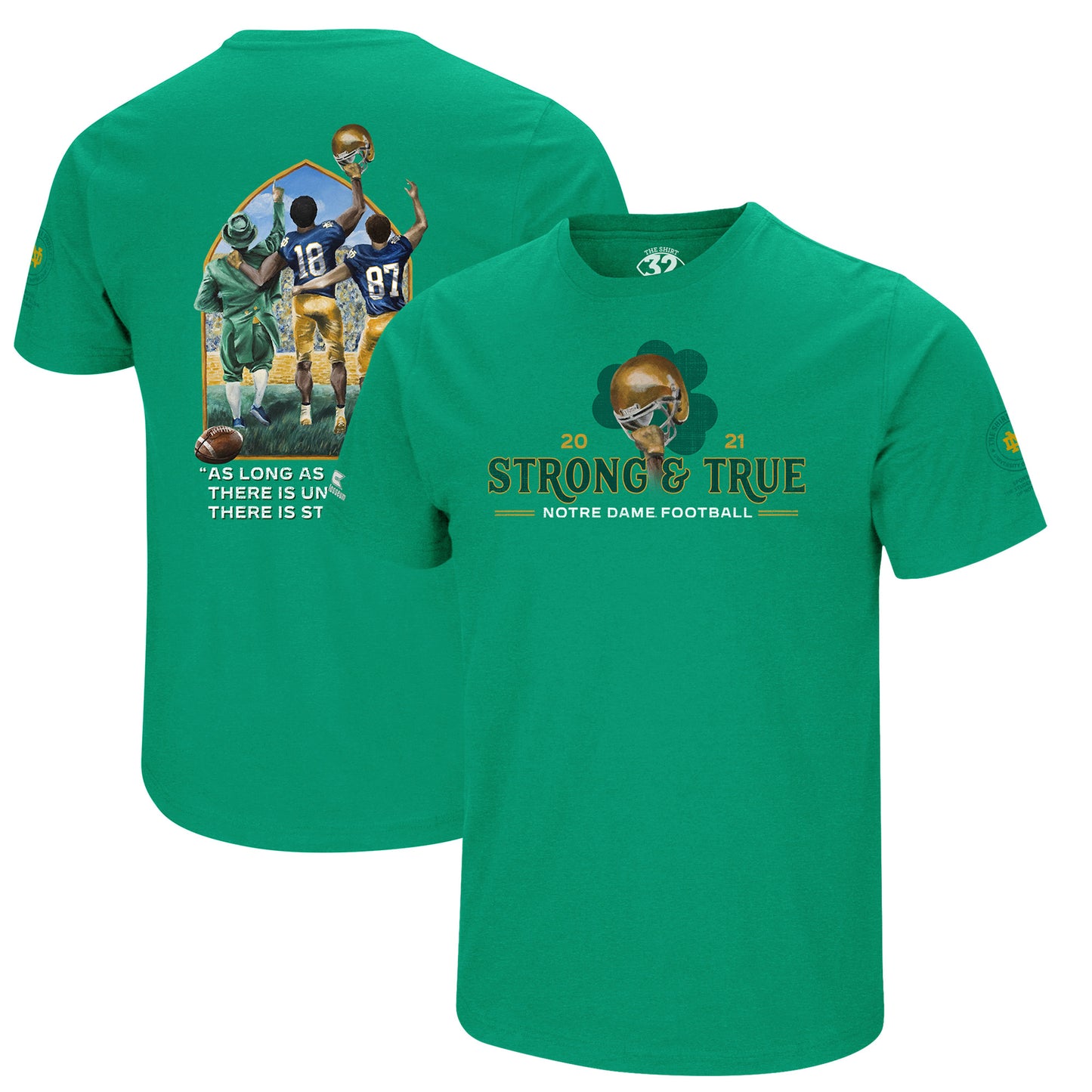 Men's Colosseum Kelly Green Notre Dame Fighting Irish 2021 The Shirt T-Shirt