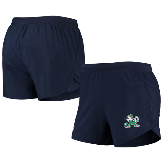 Women's Under Armour Navy Notre Dame Fighting Irish Fly By Run 2.0 Performance Shorts