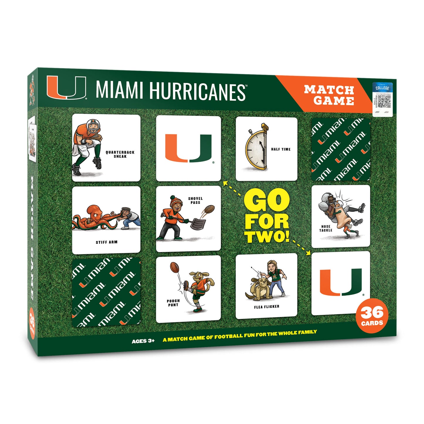 Miami Hurricanes Licensed Memory Match Game