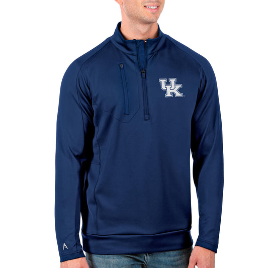 Men's Antigua Royal Kentucky Wildcats Generation Half-Zip Pullover Jacket