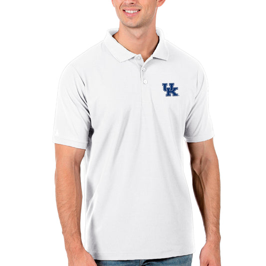 Men's Antigua White Kentucky Wildcats Legacy Pique Polo