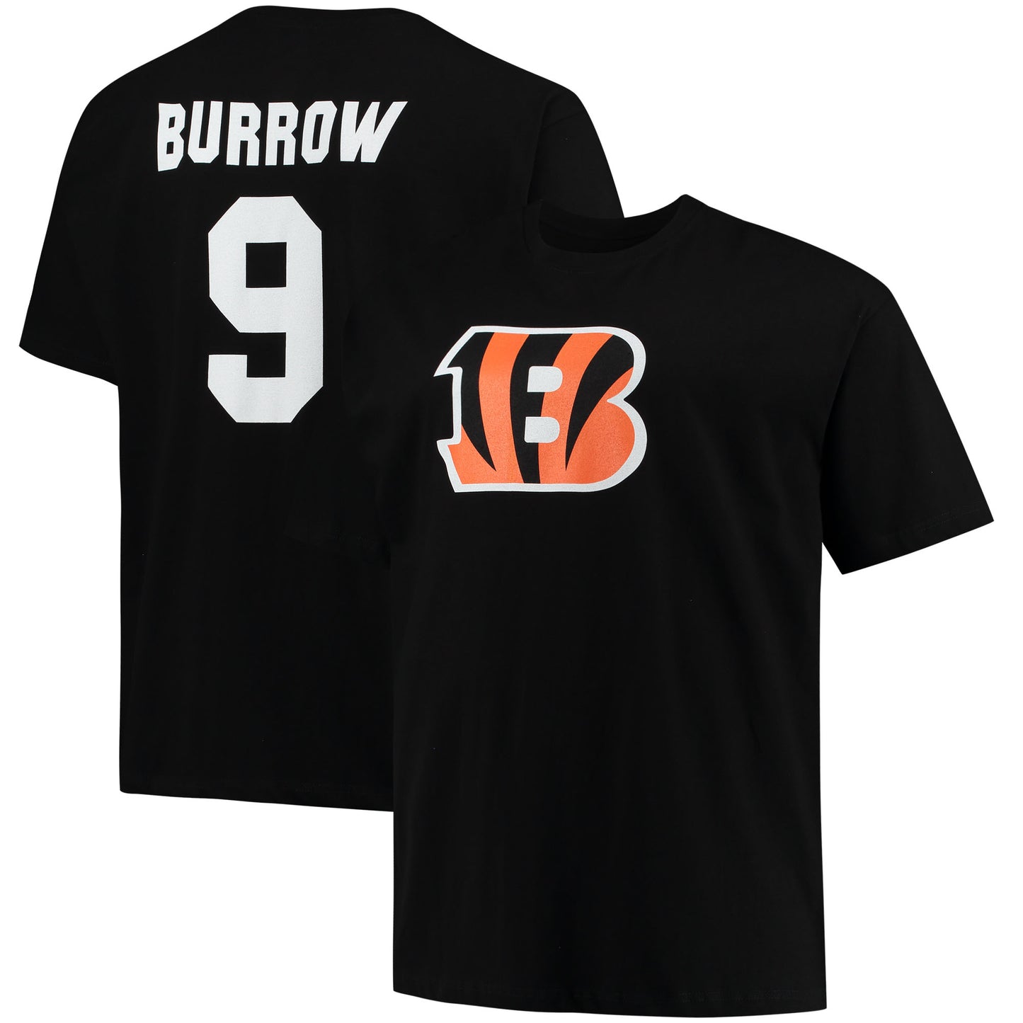 Men's Fanatics Joe Burrow Black Cincinnati Bengals Big & Tall Player Name & Number T-Shirt