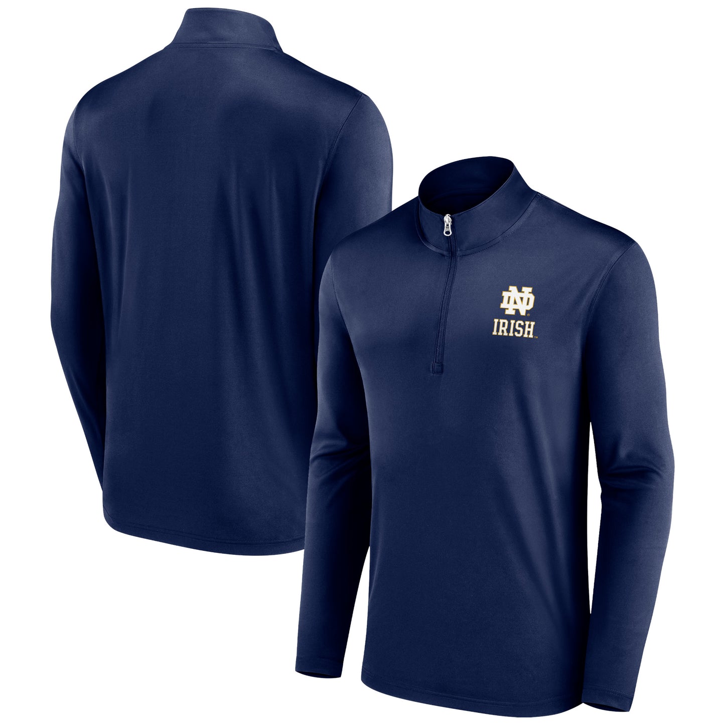 Men's Fanatics Navy Notre Dame Fighting Irish Underdog Mindset Quarter-Zip Top