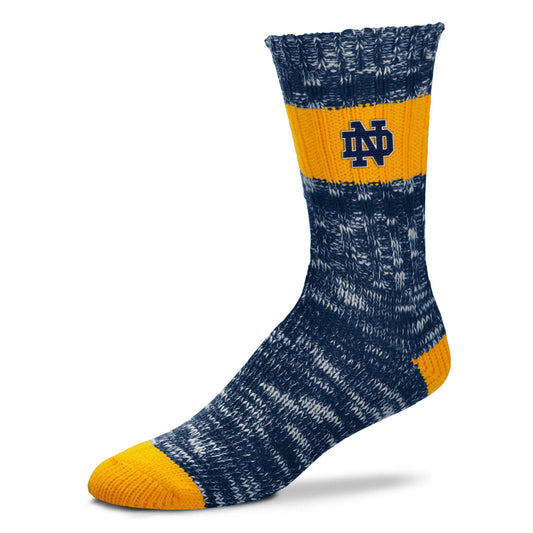 Women's For Bare Feet Notre Dame Fighting Irish Alpine Stripes Crew Socks