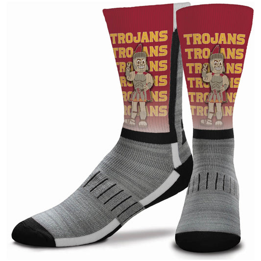 Youth For Bare Feet USC Trojans Mascot V-Curve Crew Socks