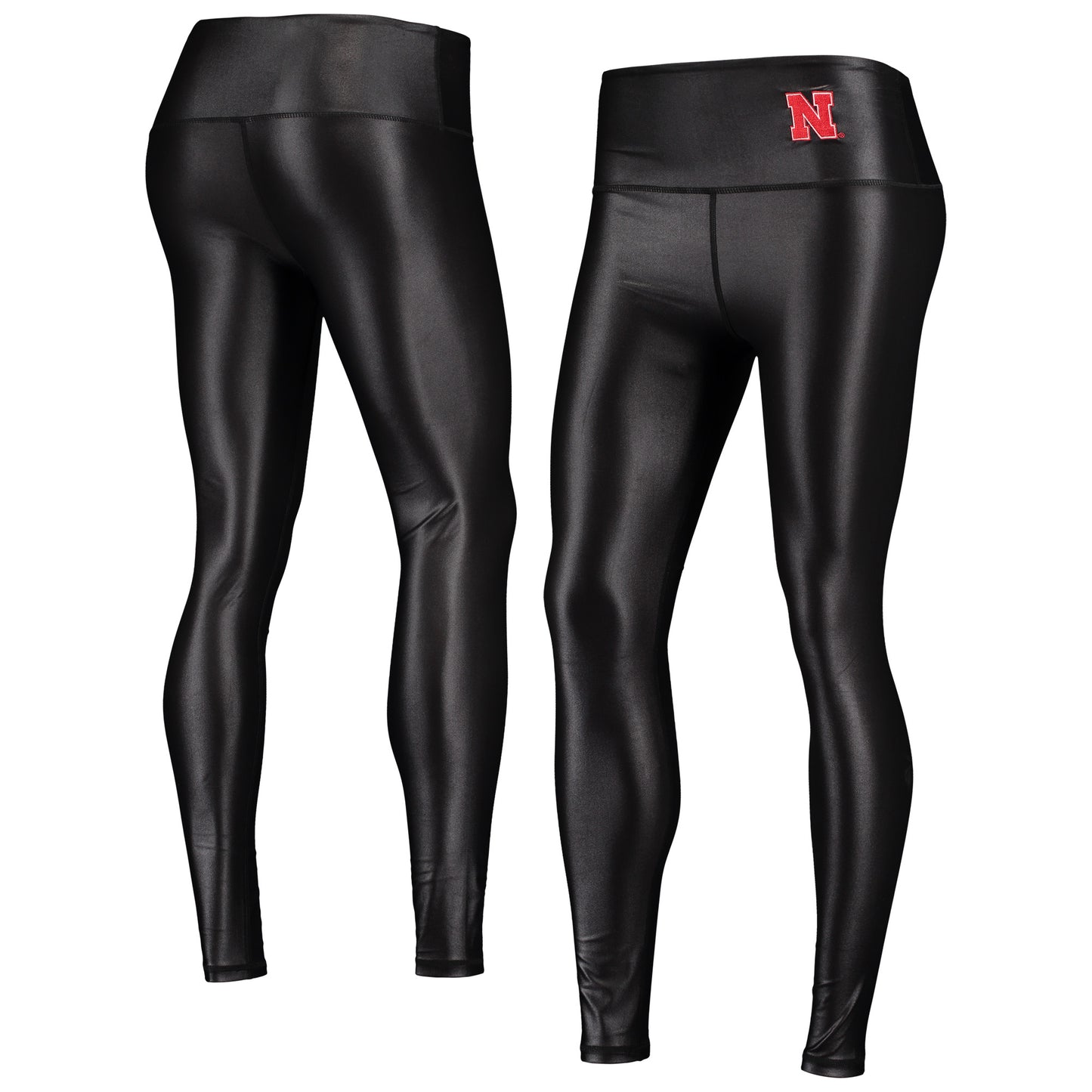 Women's ZooZatz Black Nebraska Huskers Shine Liquid Leggings