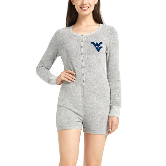 Women's Concepts Sport Gray West Virginia Mountaineers Venture Sweater Romper