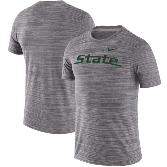 Men's Nike Charcoal Michigan State Spartans Big & Tall Velocity Space Dye Performance T-Shirt