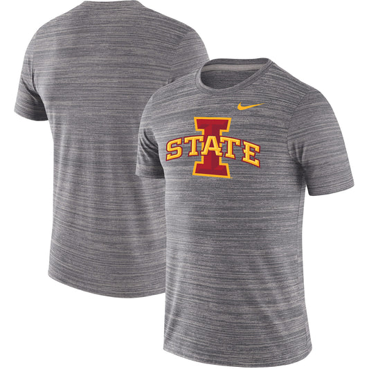 Men's Nike Heathered Charcoal Iowa State Cyclones Big & Tall Velocity Performance T-Shirt