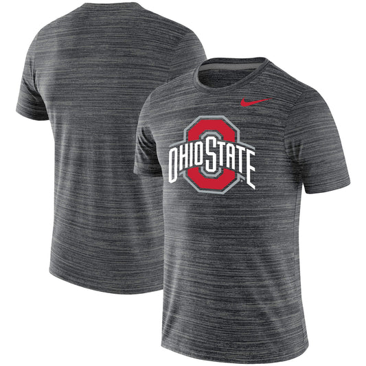 Men's Nike Black Ohio State Buckeyes Big & Tall Velocity Space-Dye Performance T-Shirt