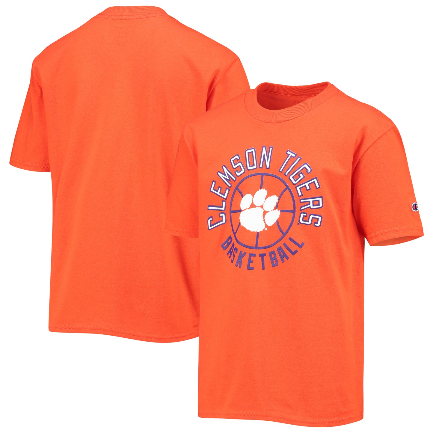 Youth Champion Orange Clemson Tigers Basketball T-Shirt