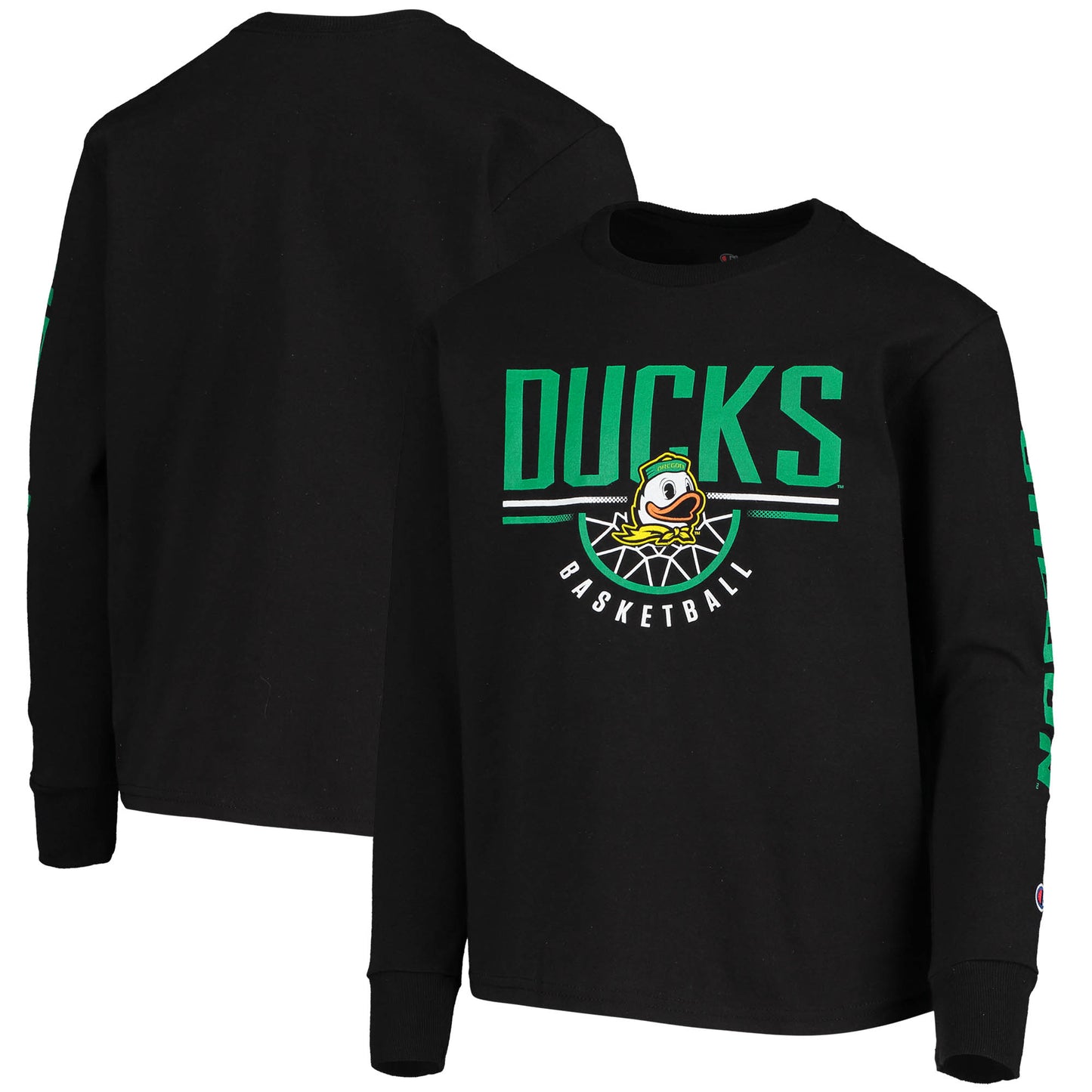 Youth Champion Black Oregon Ducks Basketball Long Sleeve T-Shirt