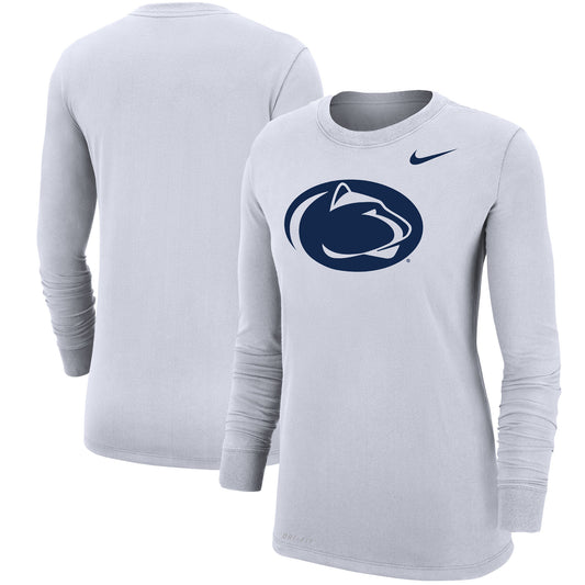 Women's Nike White Penn State Nittany Lions Logo Performance Long Sleeve T-Shirt