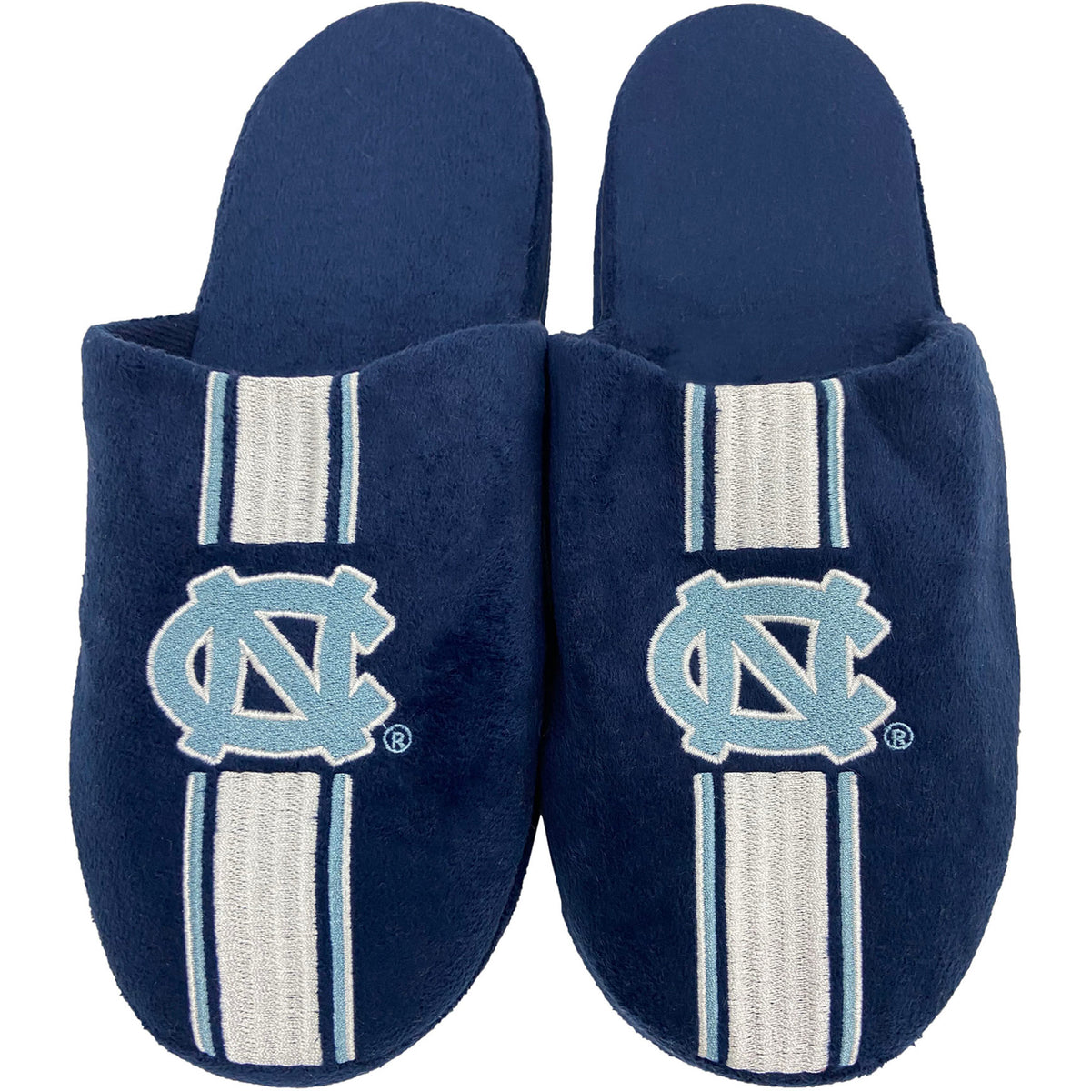 Men's FOCO North Carolina Tar Heels Striped Team Slippers