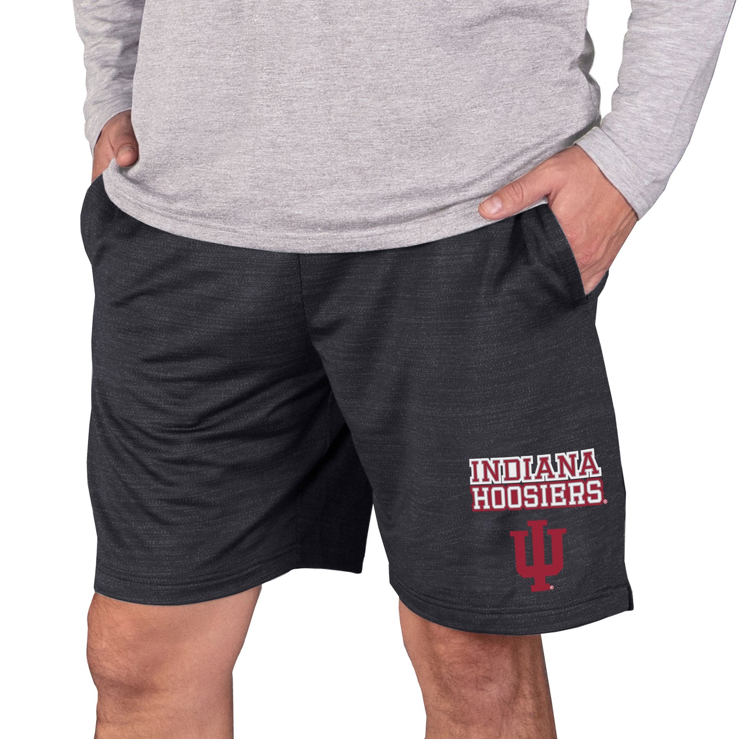 Men's Concepts Sport Charcoal Indiana Hoosiers Bullseye Knit Jam Shorts