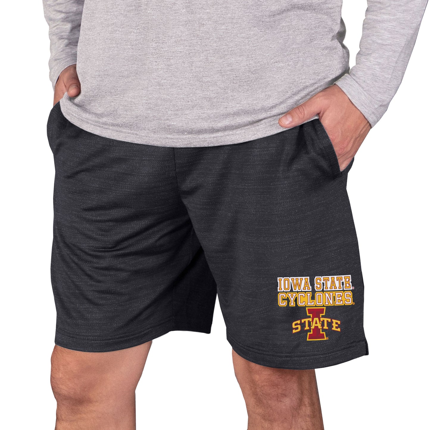 Men's Concepts Sport Charcoal Iowa State Cyclones Bullseye Knit Jam Shorts