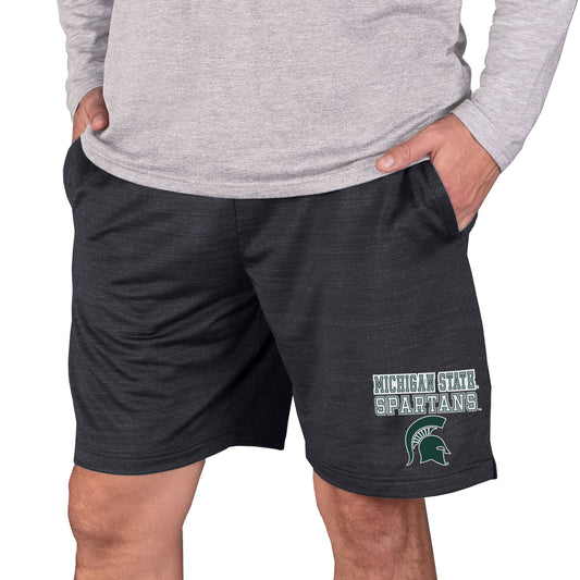 Men's Concepts Sport Charcoal Michigan State Spartans Bullseye Knit Jam Shorts