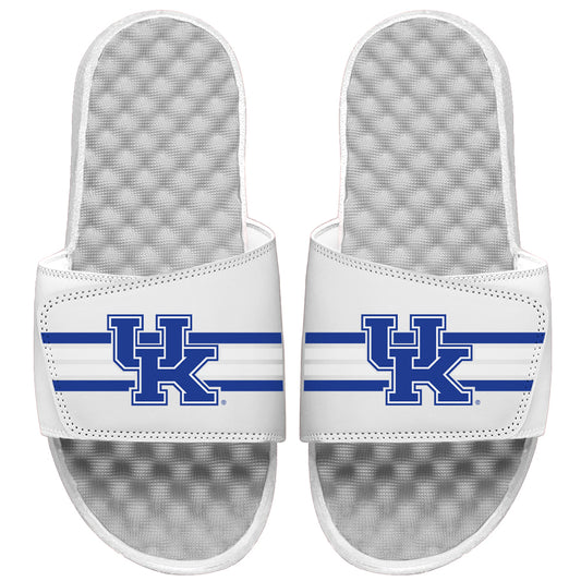 Youth ISlide White Kentucky Wildcats Varsity Stripes Slide Sandals