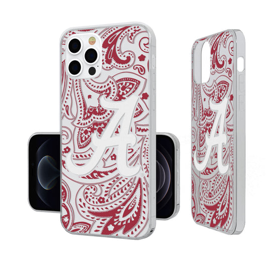 Alabama Crimson Tide iPhone Paisley Design Clear Case